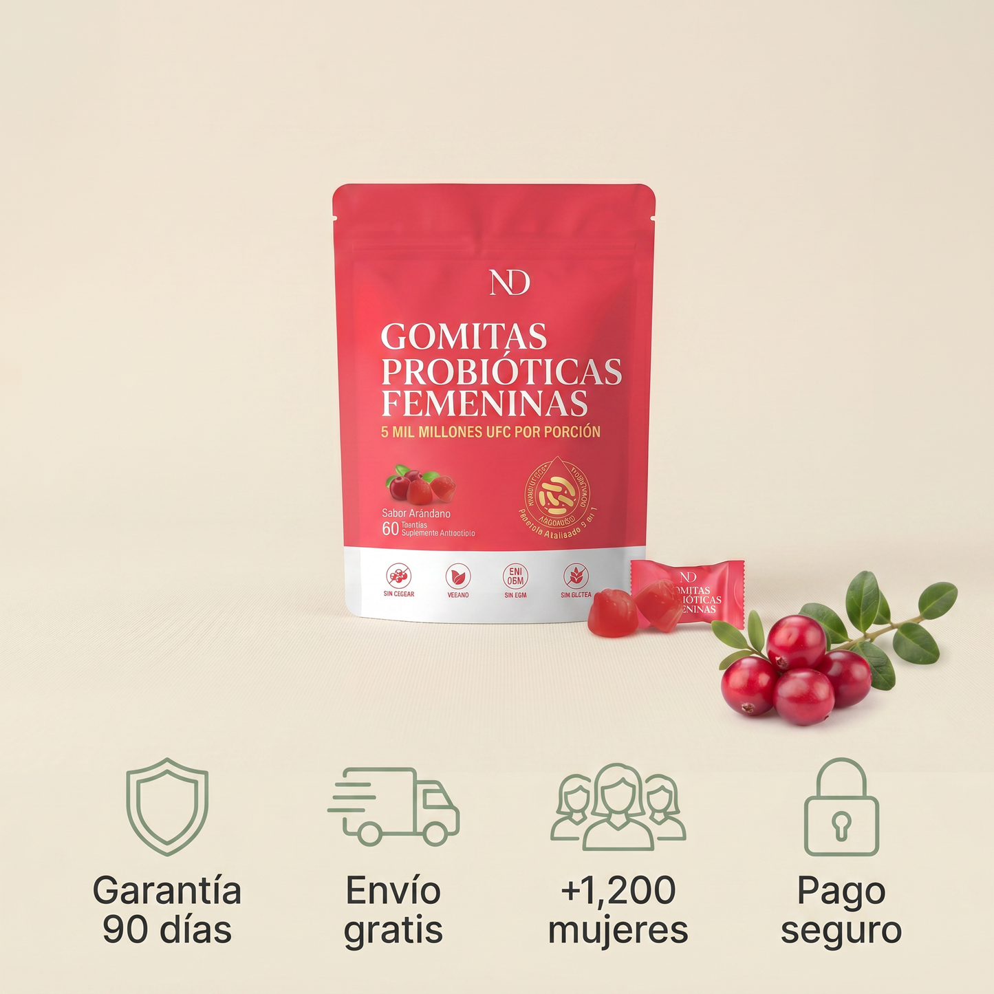 Florea — Probiótico Femenino con Cranberry
